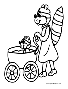 Raccoon Coloring Page 1