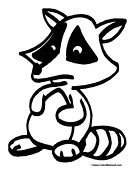 Raccoon Coloring Page 4