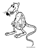 Rat Coloring Page 2