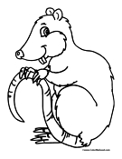 Rat Coloring Page 6
