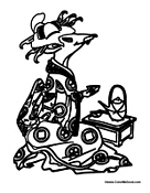 Asian Rat Drinking Tea