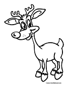 Reindeer Coloring Page 1
