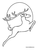 Reindeer Coloring Page 3