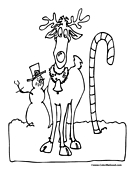 Reindeer Coloring Page 12