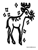 Reindeer in the Snow