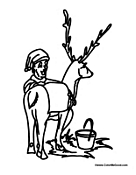 Reindeer with Elf
