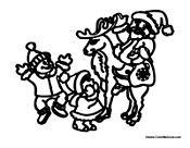 Reindeer with Santa