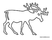 Reindeer Outline
