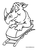 Rhino Coloring Page 2