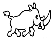 Rhino Coloring Page 6