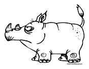 Rhino Coloring Page 7