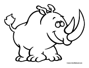 Rhino Coloring Page 9