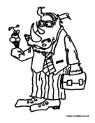 Rhinoceros with Ice Cream