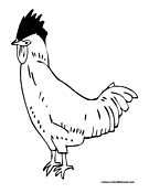 Rooster Coloring Page 1
