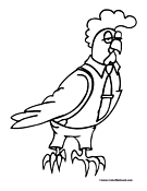 Rooster Coloring Page 2