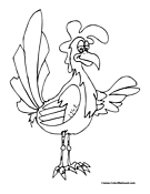Rooster Coloring Page 3
