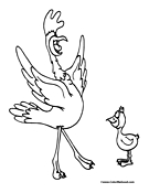 Rooster Coloring Page 5