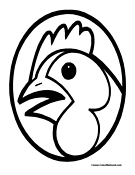 Rooster Coloring Page 8