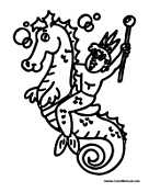 Mermaid Riding Seahorse