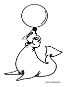Seal Coloring Page 1