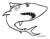 Shark Coloring Page 2