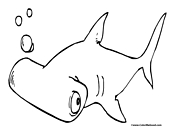 Hammerhead Shark Coloring Page