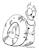Snail Coloring Page 1