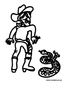 Cowboy and Rattler Sanke