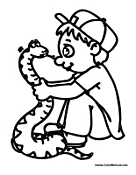 Boy Holding Snake