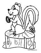 Squirrel Coloring Page 3