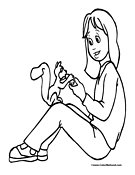 Squirrel Coloring Page 4