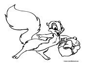 Squirrel Coloring Page 6