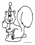 Squirrel Coloring Page 8