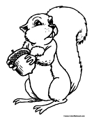 Squirrel Coloring Page 10
