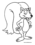 Squirrel Coloring Page 12