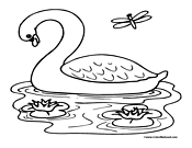 Swan Coloring Page 1