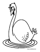 Swan Coloring Page 2