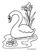 Swan Coloring Page 3