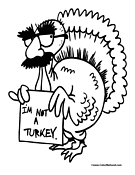 Turkey Coloring Page 5