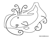 Whale Spraying Water