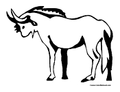 Wildebeest Coloring Page 2