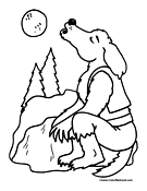 Wolf Coloring Page 3
