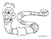 Worm Coloring Page 6