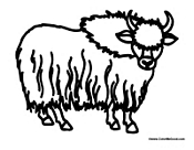 Download Yak Coloring Pages