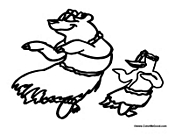 Polar Bear and Penguin Hula