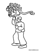 Man with Chinese Dragon