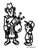 Scotsman with Boy