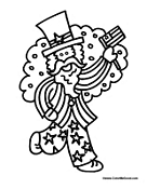 Patriotic Man with Flag