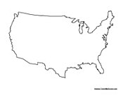 Blank USA Map