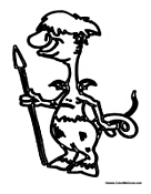 Cartoon Centaur with Spear